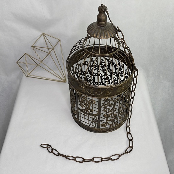 Other - Bronze Metal Ornate Bird Cage